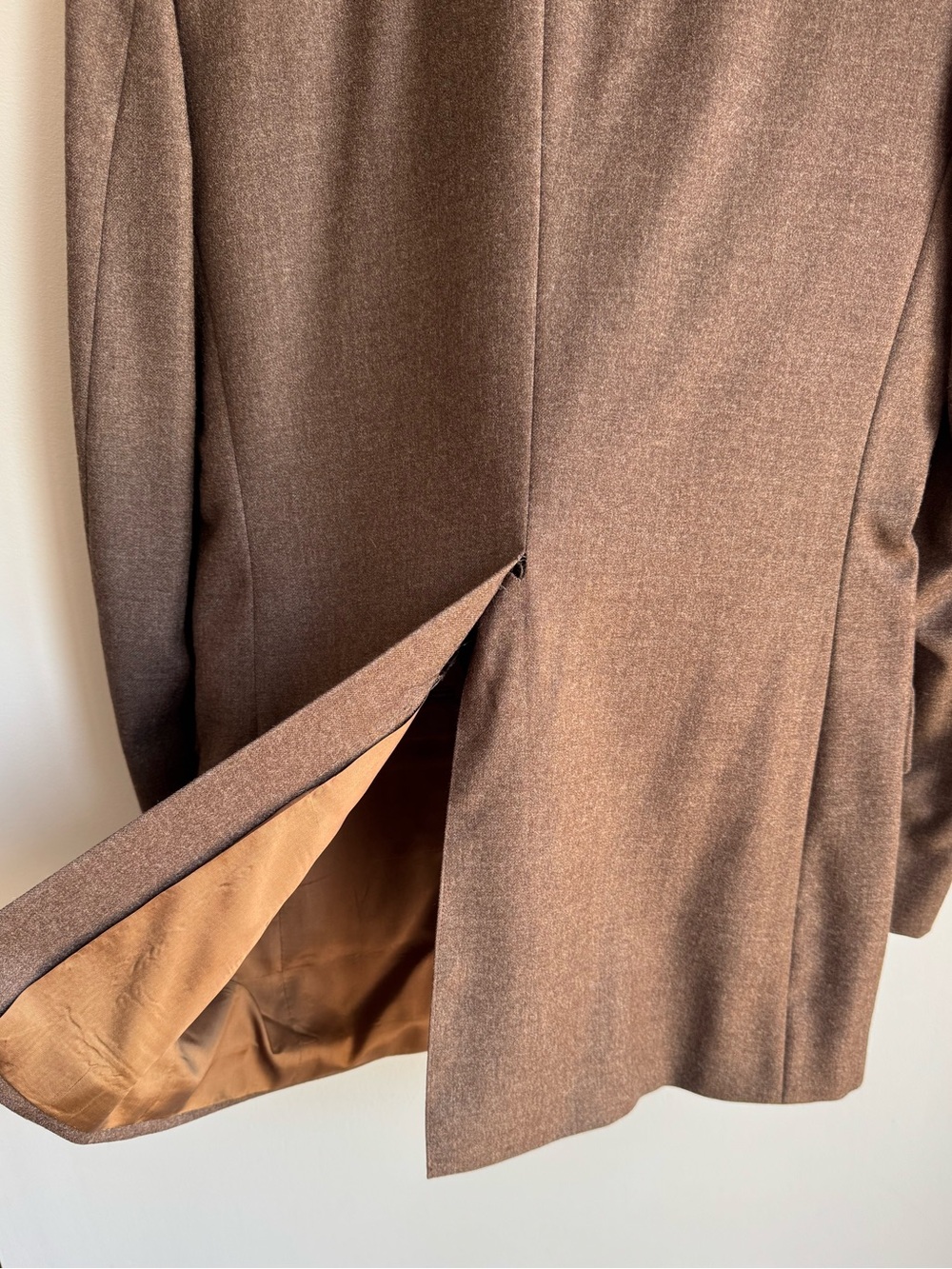 Vintage 70s Eaton Brown Wool 3 Piece Suit Mens 38R 32x29.5 Blazer Vest Trousers - Picture 7 of 16